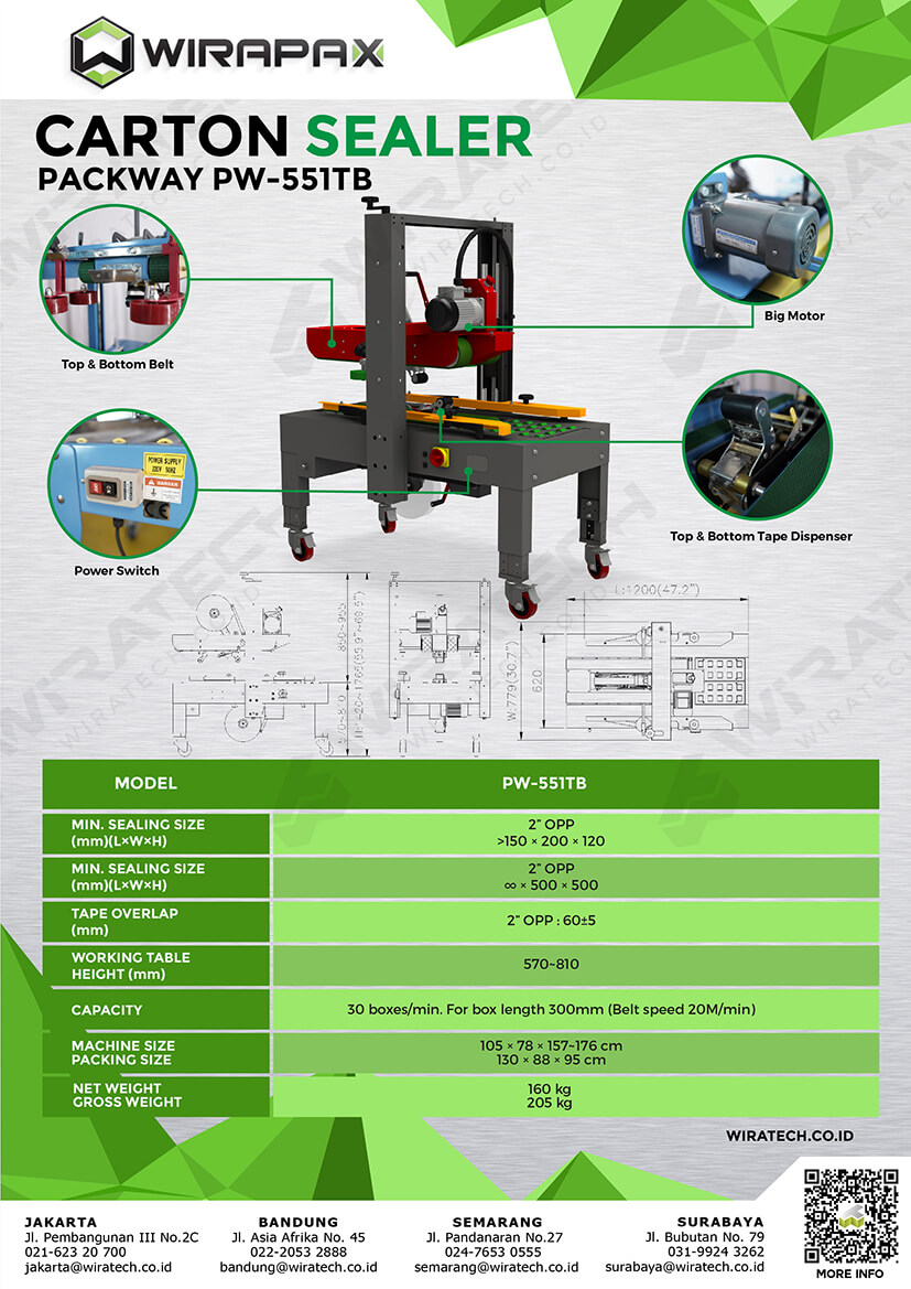 20.Carton Sealer Taiwan PW 551TB