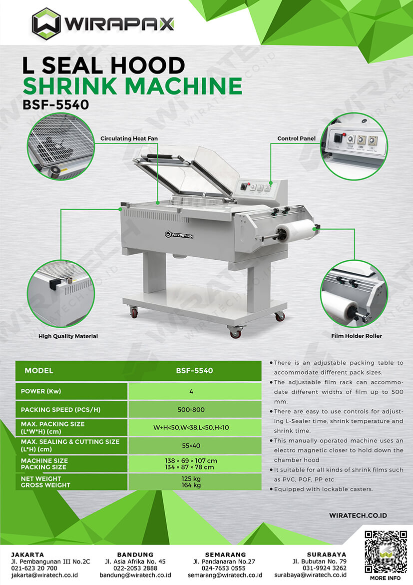 29.L Seal Hood Shrink Machine BSF 5540